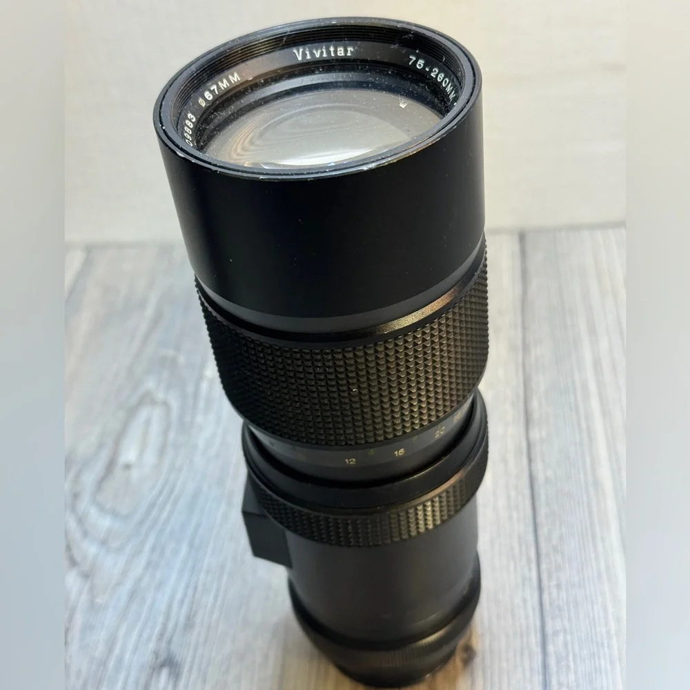 Vintage Vivitar 75-260mm 1:4.5 Auto Zoom Lens Ø67mm No.37409883 Film Photography